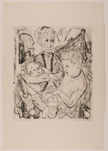Aile Sahnesi (Beckmann Ailesi), “Yüzler” portföyünden 2. plaka by Max Beckmann