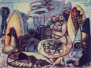 fantastik manzara by Max Beckmann