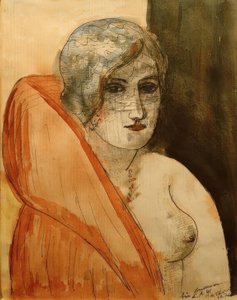 Kürklü kadın by Max Beckmann