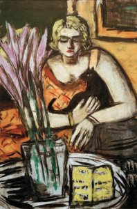 kedi olan kadın by Max Beckmann