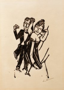 Küçük dans eden çift by Max Beckmann