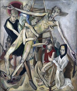 Çarmıhtan İniş. Tablo Max Beckmann (1884-1950), tuval üzerine yağlı boya by Max Beckmann