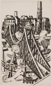 Büyük Köprü (Frankfurt am Main'de “Eiserner Steg”) by Max Beckmann