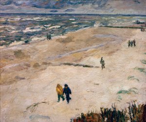 Deniz kenarında işten sonra insanlar (Wangerooge sahilinde) by Max Beckmann