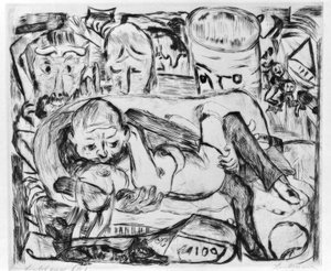 aşıklar II by Max Beckmann