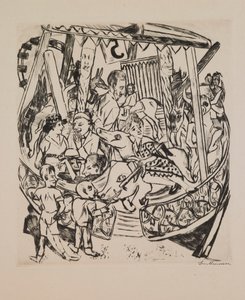 Merry-Go-Round, “Yıllık Fuar” portföyünden 7. plaka by Max Beckmann