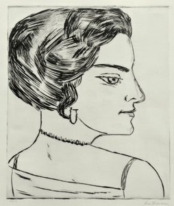 Profildeki Naïla by Max Beckmann