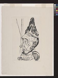 Boneli Yaşlı Kadın by Max Beckmann