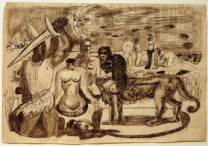Perseus (Herkül) son görevi by Max Beckmann
