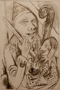 Maskeli Pierrot by Max Beckmann