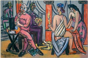 Pompeii-Palyaçolar by Max Beckmann