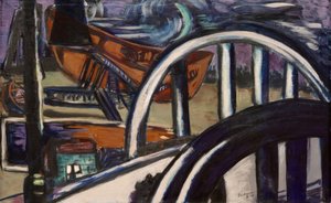 Tersane. Demir köprü by Max Beckmann