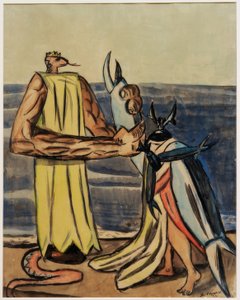Yılan Kral ve Geyik Böceği Gelin by Max Beckmann