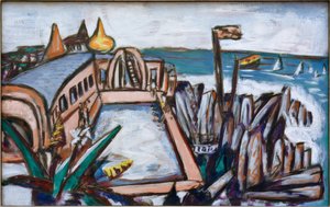Kap Martin yüzme havuzu by Max Beckmann