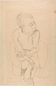 oturan çocuk by Max Beckmann