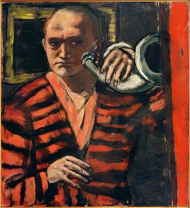 Boynuzlu otoportre by Max Beckmann