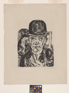 Melon Şapkalı Otoportre by Max Beckmann