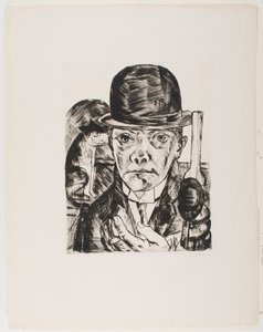 Melon Şapkalı Otoportre by Max Beckmann