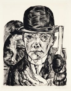 Şapkalı otoportre by Max Beckmann