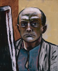 Zeytin ve Kahverengi Renklerde Otoportre by Max Beckmann