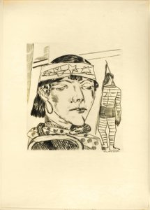 Snake Lade, fuardan onuncu tabak by Max Beckmann