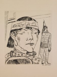 Snake Lady, “Yıllık Fuar” portföyünden 10 numaralı plaka by Max Beckmann