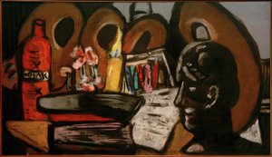 Paletler ile natürmort by Max Beckmann
