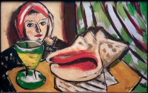 Büyük bir deniz kabuğu ile natürmort by Max Beckmann