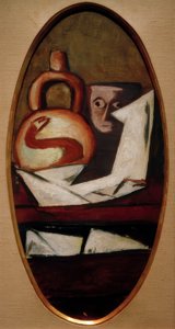 Meksikalı figürlü natürmort by Max Beckmann