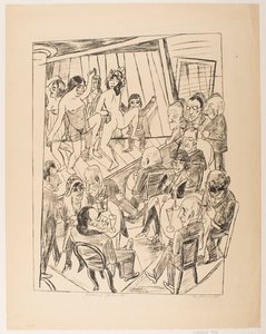 Striptiz, “Berlin 1922 Gezisi” serisinden 4. plaka by Max Beckmann