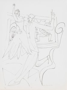 Tango, “Day and Dream” portföyünden 4. plaka by Max Beckmann