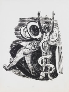 The Fall of Man, “Day and Dream” portföyünden 14. levha by Max Beckmann