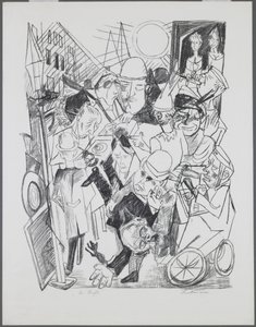 Sokak, “Cehennem” portföyünden 3. plaka by Max Beckmann