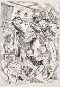 Sonuncusu, Max Beckmann (1884-1950) tarafından, litografi. Almanya, 20. yüzyıl. by Max Beckmann