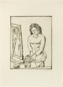 Tuvalet (Aynanın Önünde) by Max Beckmann