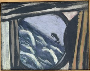 Gemi Ambarından Görünüm (tuval üzerine yağlı boya) by Max Beckmann