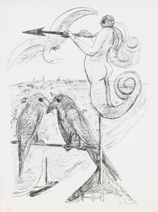 Weather-Vane, "Day and Dream" portföyünden 2. plaka by Max Beckmann