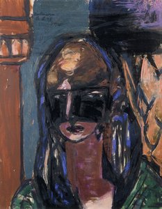 maskeli kadın; maskeli kadın by Max Beckmann
