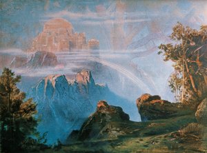 Almanya, Bayreuth, Walhalla, Richard Wagner (1813-1883) tarafından Nibelungs Yüzüğü