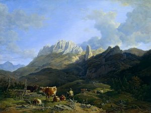 Kampenwand ile Alm manzara