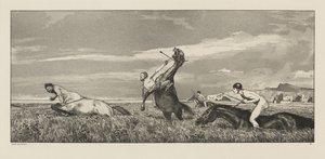 Intermezzi, Opus IV, Bl. 3: Sentor Peşinde by Max Klinger