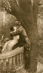 A Love, Opus X dizisinden öpücük by Max Klinger
