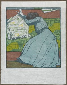 Divanda Oturan Yastık Martha Kurzweil, 1903. by Max Kurzweil