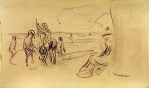 banyo yapan çocuk by Max Liebermann