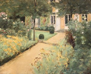 Berlin-Wannsee, Max Liebermann, villadaki mutfak bahçesi by Max Liebermann