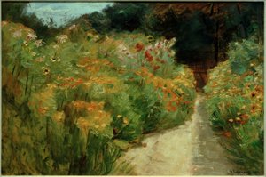 Wannsee bahçesindeki çiçek çalıları by Max Liebermann