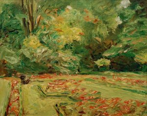 Kuzeydeki Wannsee bahçesindeki çiçek terası by Max Liebermann