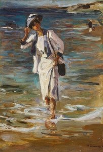 Sahilde kadın. 1908