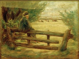 inek ile çocuk by Max Liebermann