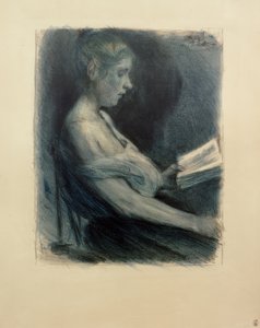 M.Liebermann, okuyan kız by Max Liebermann